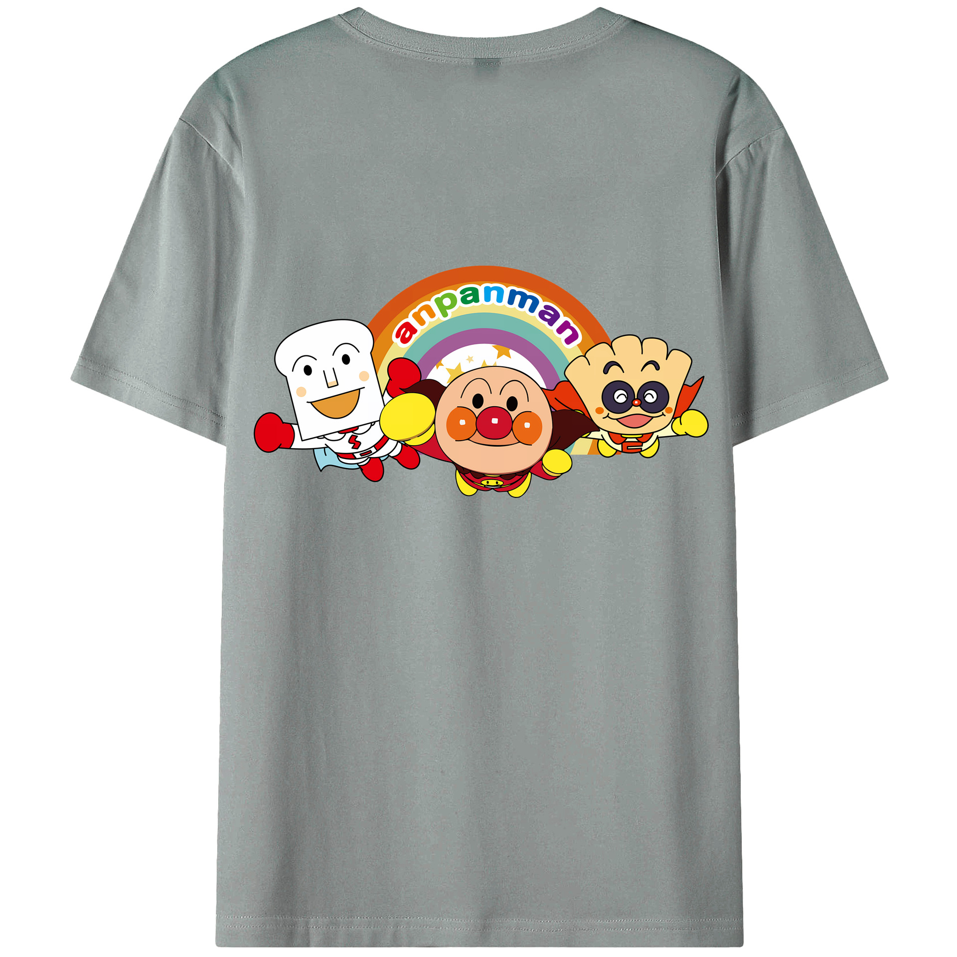 （画像用） アンパンマン Anpanman 綿100％ メンズ半袖Tシャツ（バックプリント） 通気性
